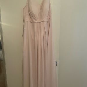 Azazie size 16 blushing pink bridesmaid dress. Never worn , I ordered to big .